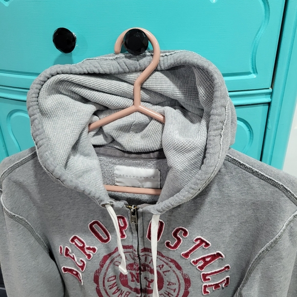 Aeropastale hooded zip sweatshirt size large - Picture 5 of 6